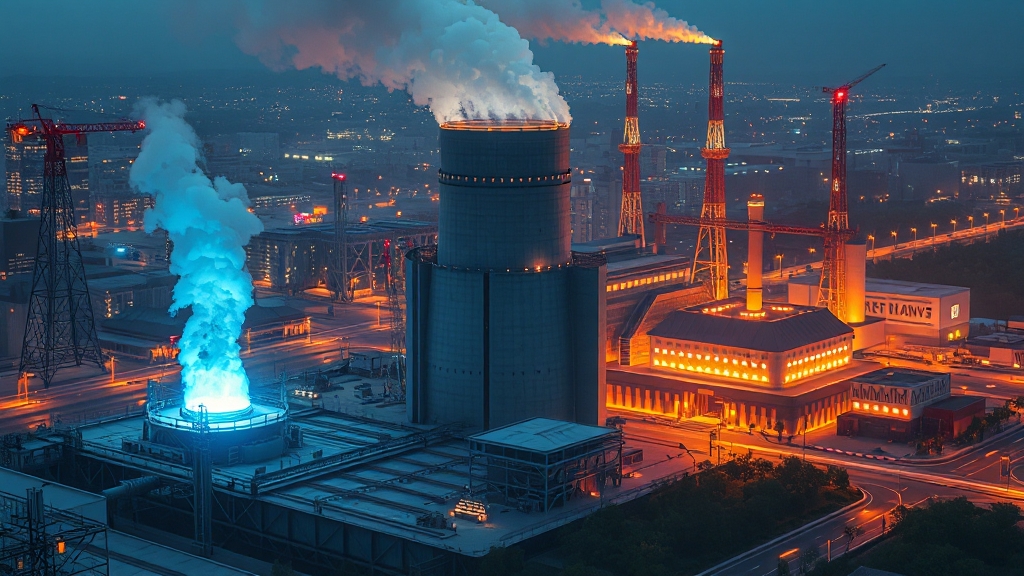 AI 시대 에너지 대안: 원자력과 핵융합 (realistic 스타일)