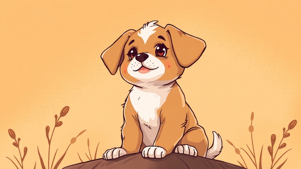 강아지 심리: 높은 곳 선호 이유 (illustration 스타일)