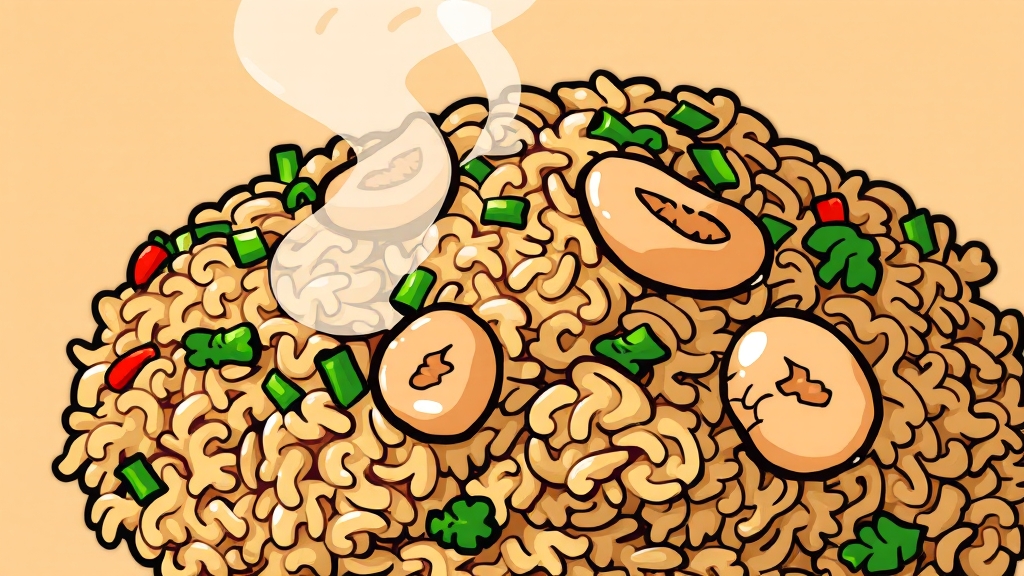 새우볶음밥 혈당지수 (cartoon 스타일)