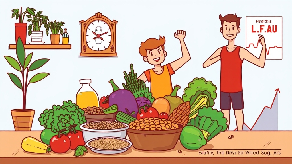 건강한 식단을 위한 정보 (cartoon 스타일)