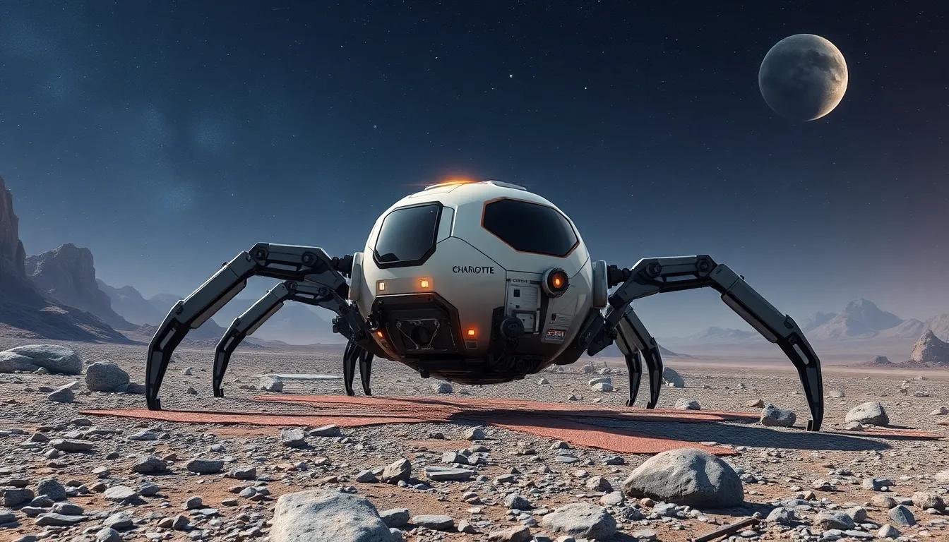 거미 로봇 샬롯 집 짓기