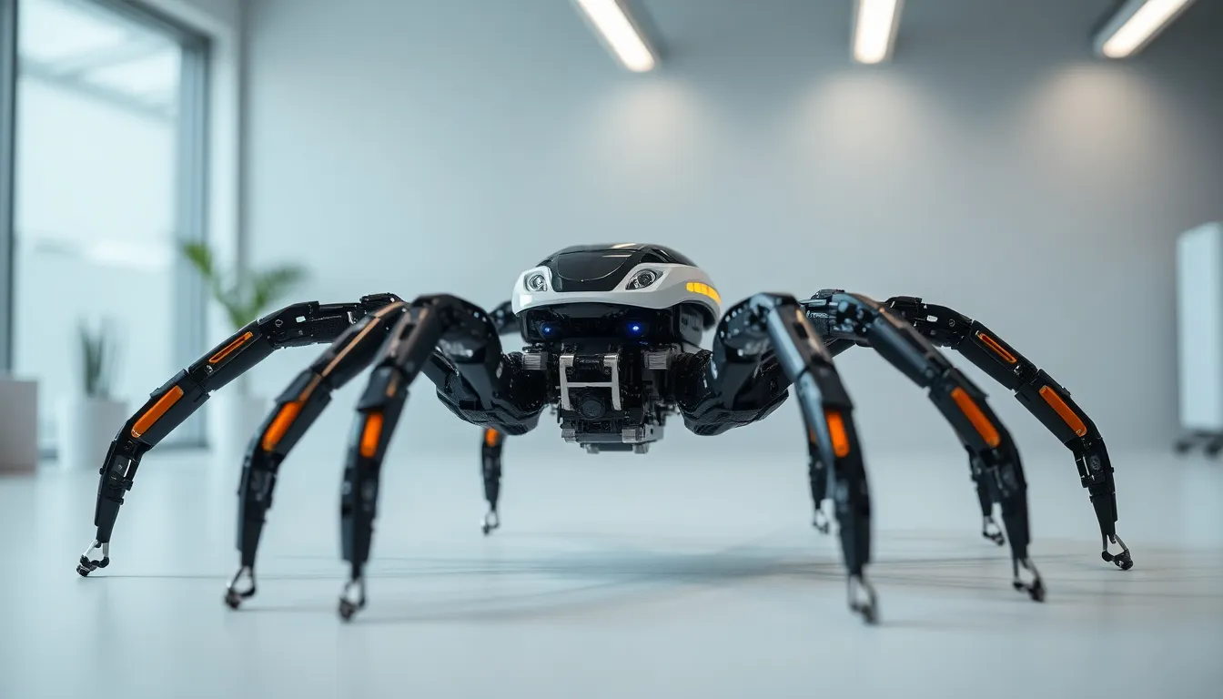 거미 로봇 샬롯 집 짓기