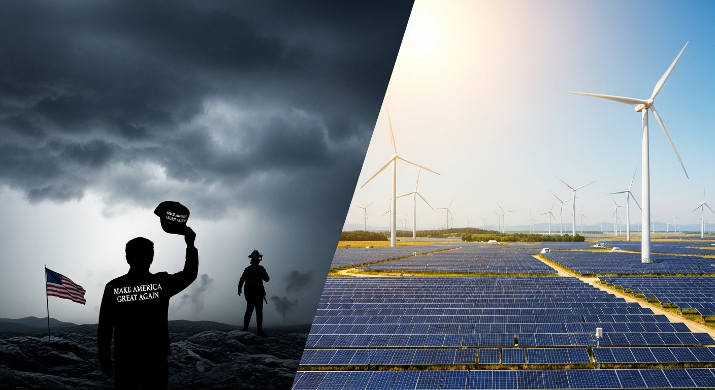 2025년 이후 트럼프 재집권 시나리오와 재생에너지 산업 영향 - 정치적 불확실성 속에서도 굳건히 성장하는 재생에너지 산업을 대비하는 분할 이미지