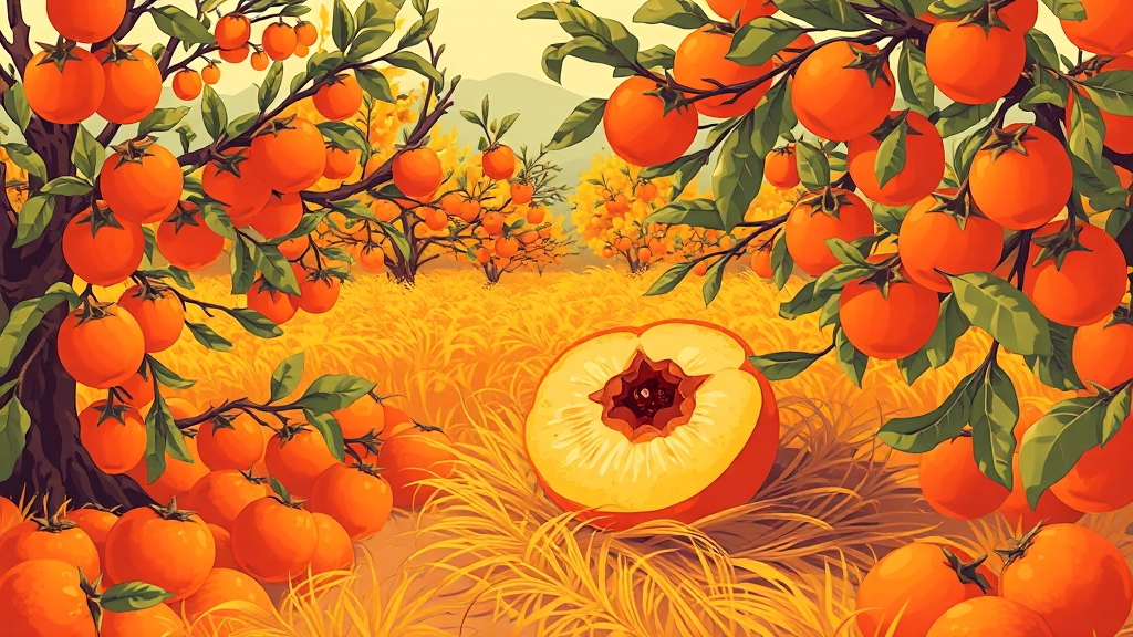 단감이란 무엇일까요? (illustration 스타일)