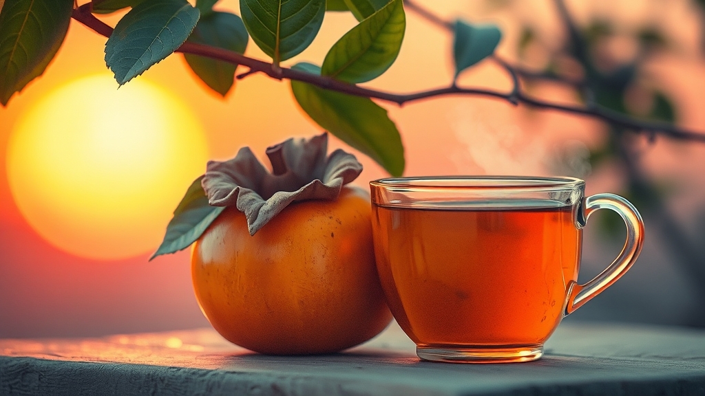 단감 섭취 시 주의사항 & 부작용 (watercolor 스타일)