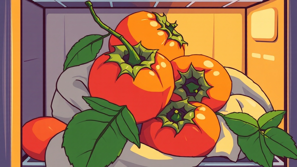 단감 보관법 & 활용법 (cartoon 스타일)