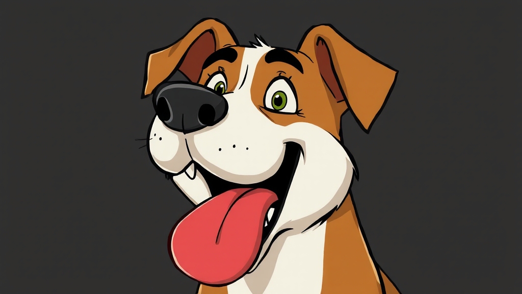 강아지, 왜 숨을 헐떡일까? (cartoon 스타일)