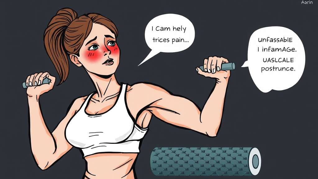 삼두근 통증, 왜 생길까? 😭 (illustration 스타일)