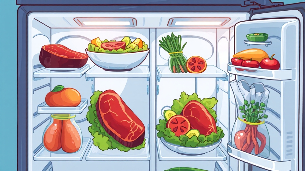 AI 맞춤 보관: 신선도 유지! (cartoon 스타일)