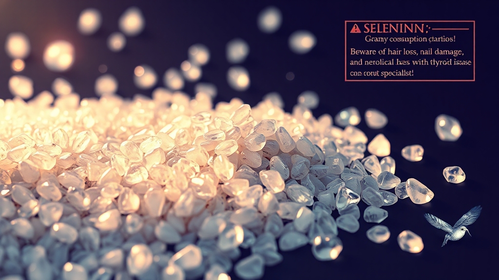 셀레늄 섭취 시, 주의사항은? (illustration 스타일)