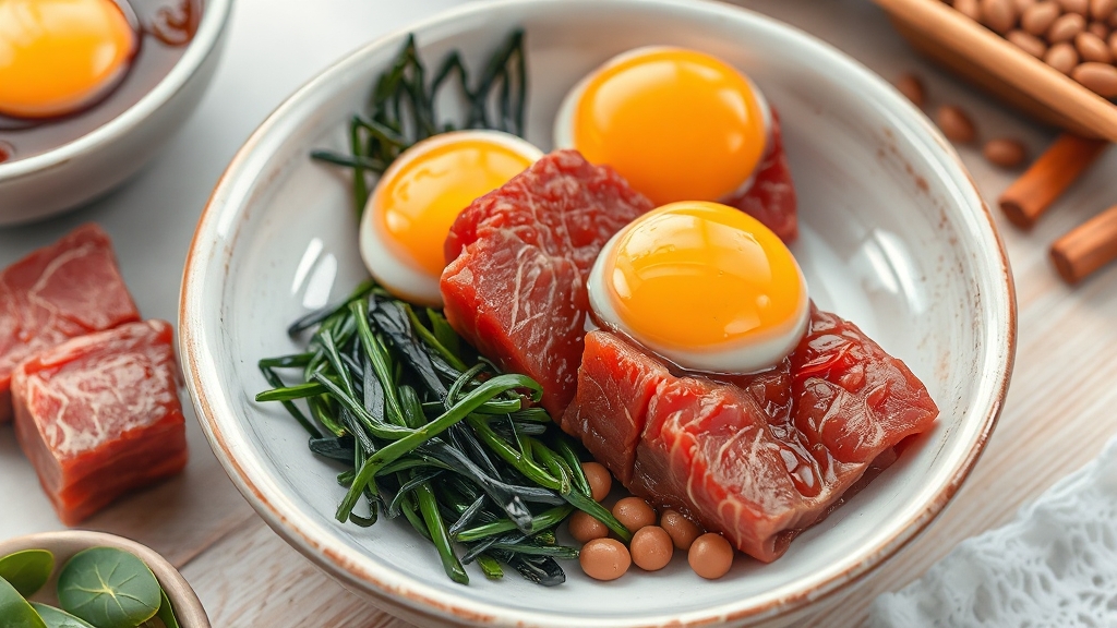 철분 풍부한 식품 TOP 5 (realistic 스타일)