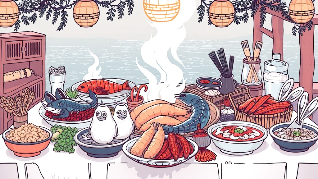 K-씨푸드 수출 확대 정책 (illustration 스타일)