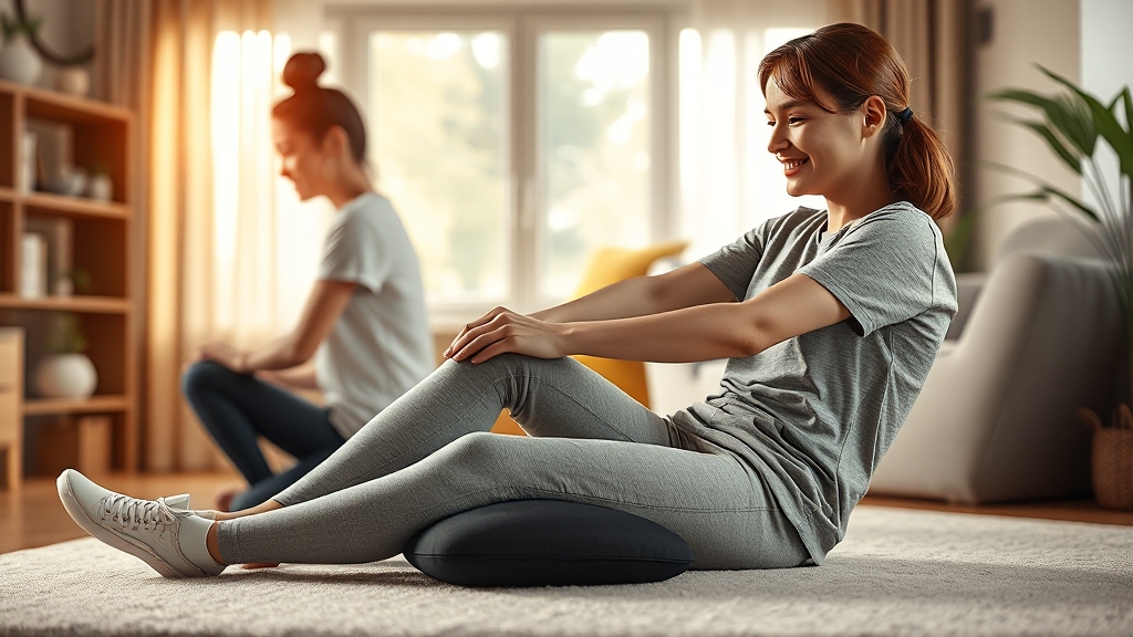 관절 관리 생활 습관 (realistic 스타일)