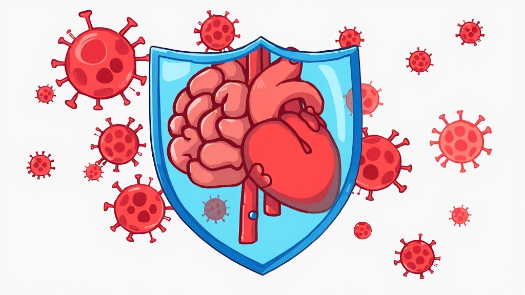 만성 염증과 건강 문제의 연관성 (cartoon 스타일)