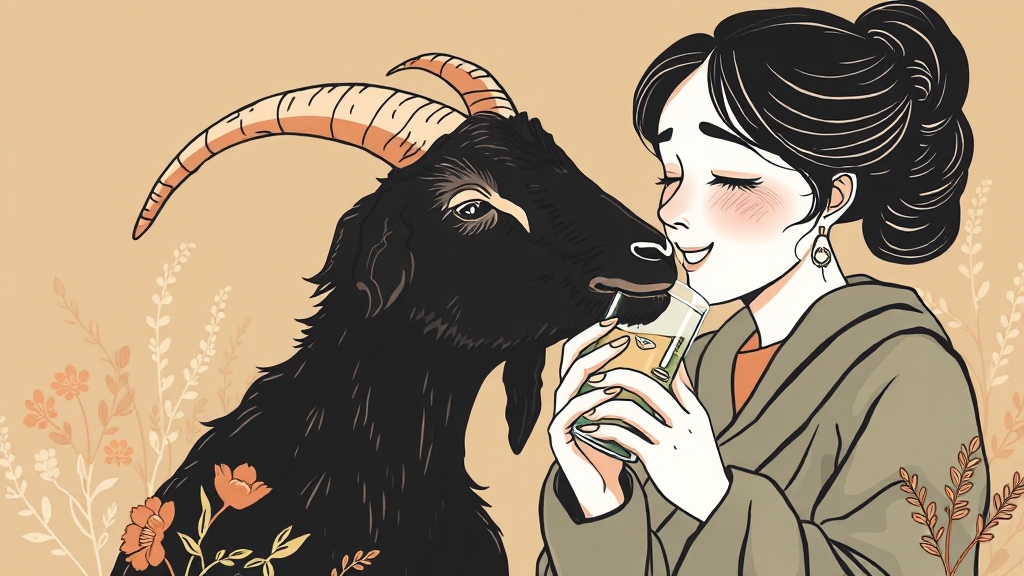 흑염소진액, 어떻게 섭취해야 할까요? (illustration 스타일)