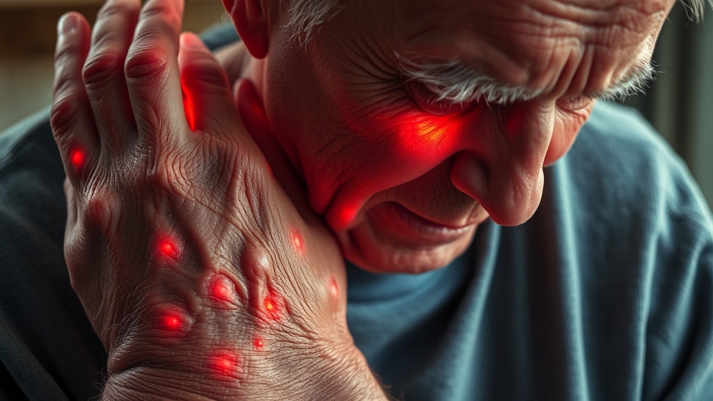 대상포진, 왜 위험할까요? (realistic 스타일)