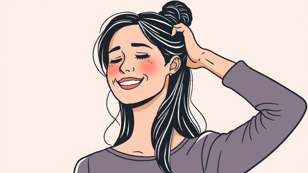 목 통증, 스트레칭으로 날려버려요! (illustration 스타일)