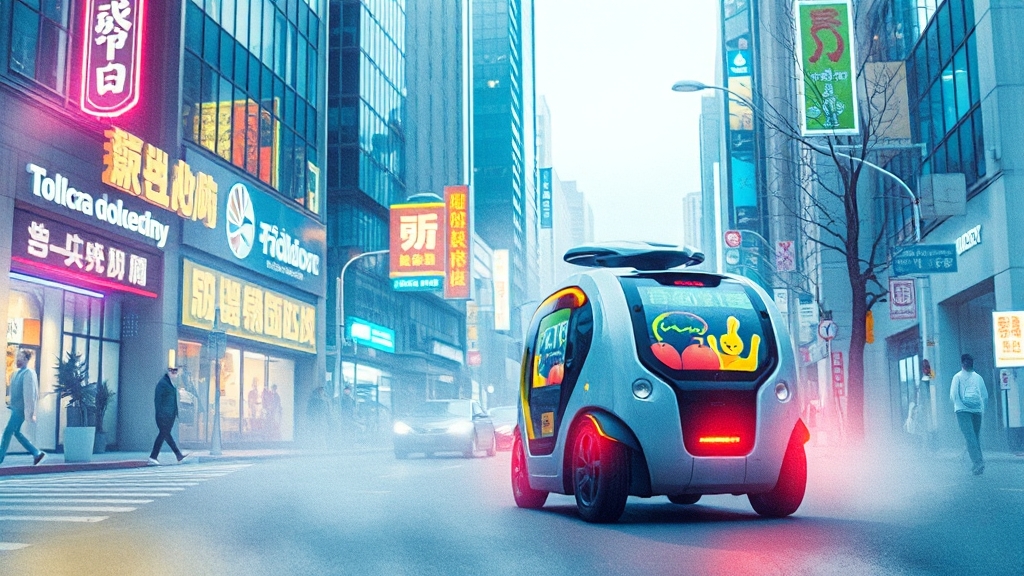 자율주행 배달 로봇이란? (watercolor 스타일)