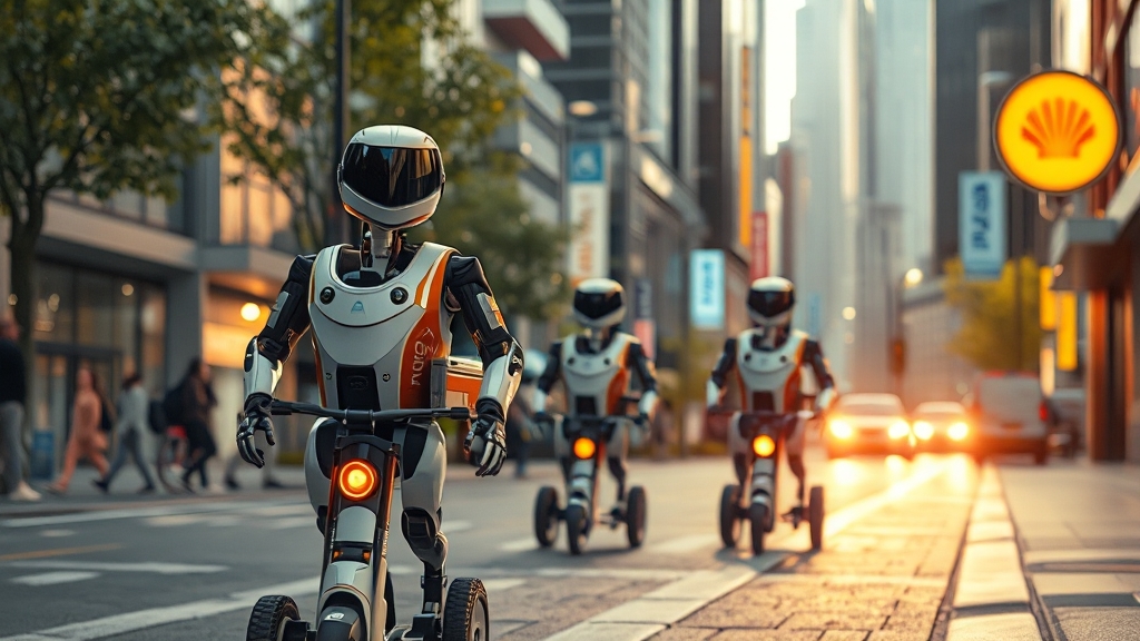 자율주행 배달 로봇 시장 전망 (realistic 스타일)