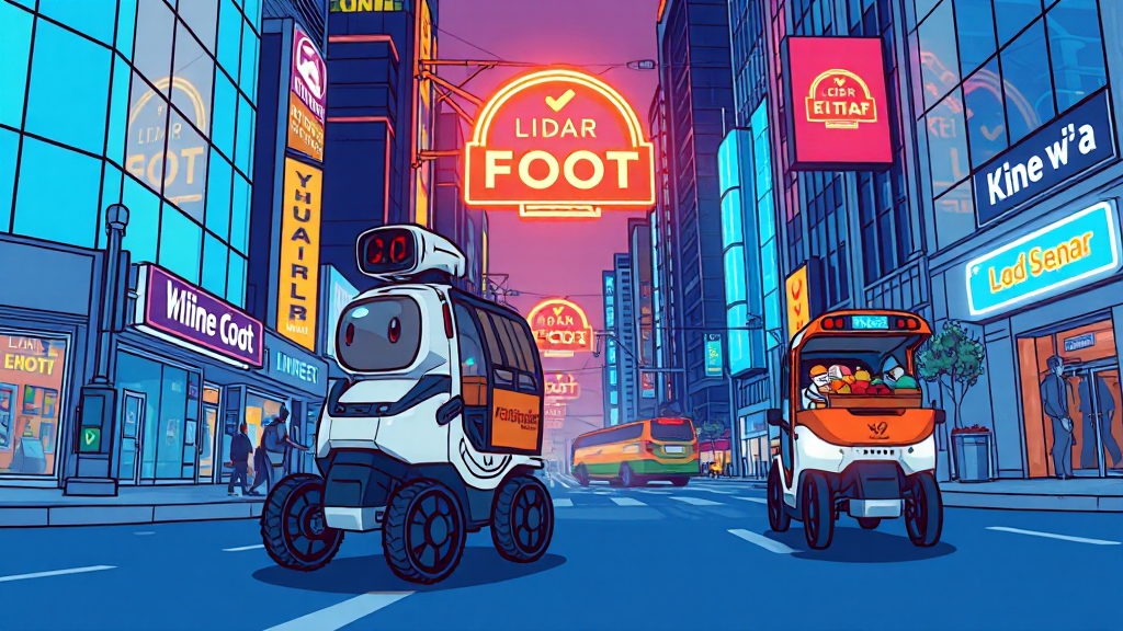 자율주행 배달 로봇 기업 분석 (cartoon 스타일)