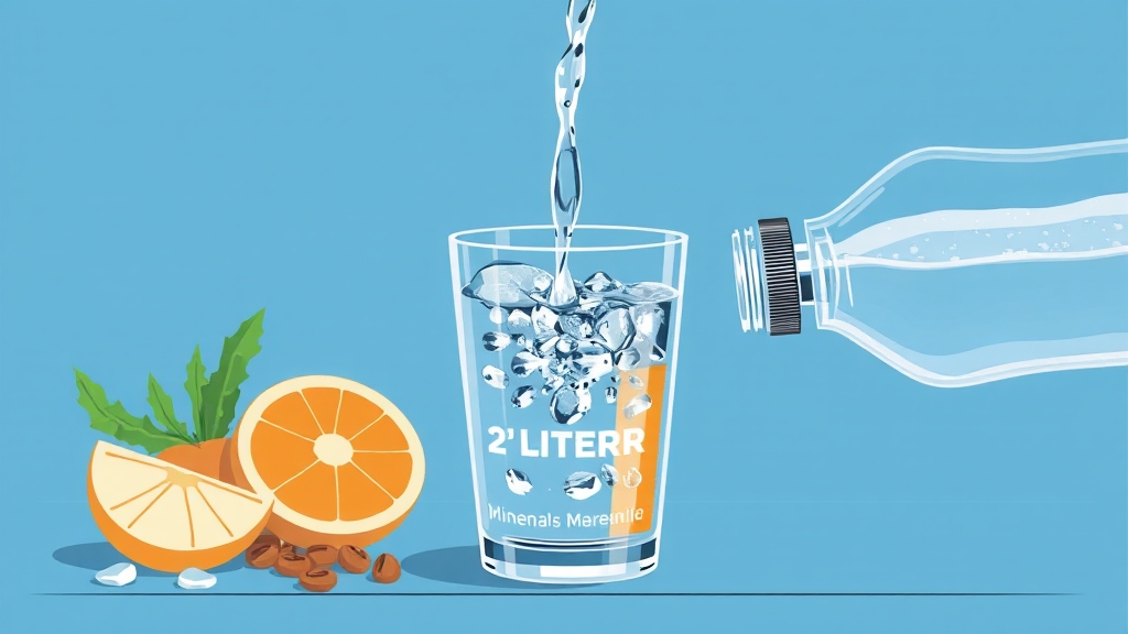 건강한 물 섭취 방법 (illustration 스타일)