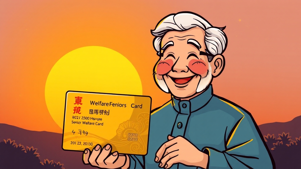 노인복지카드, 지금 바로 신청하세요! (cartoon 스타일)