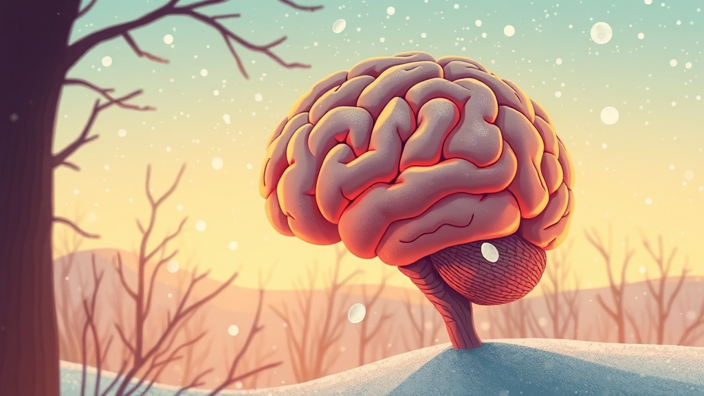 겨울철 뇌 건강 관리의 중요성 (illustration 스타일)