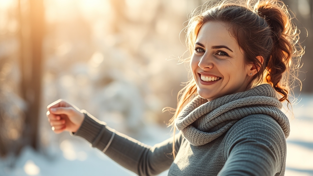 겨울철 식욕 조절 및 관리 방법 (realistic 스타일)