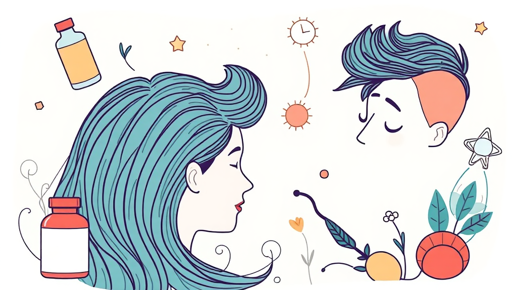 탈모 관리, 샴푸 외 다른 방법들 (illustration 스타일)