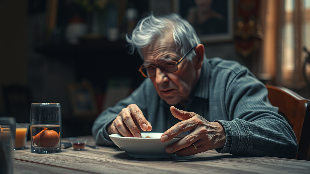 노년기, 왜 영양 불균형이 올까? (realistic 스타일)