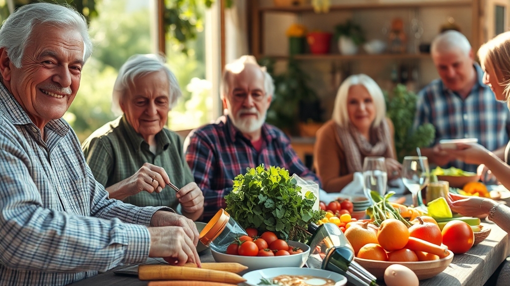 어르신, 어떤 영양소가 필요할까요? (realistic 스타일)