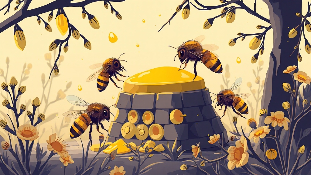 프로폴리스 주요 효능 (illustration 스타일)