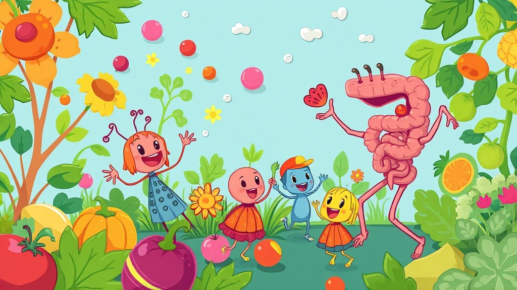 프로바이오틱스 vs 프리바이오틱스 (cartoon 스타일)