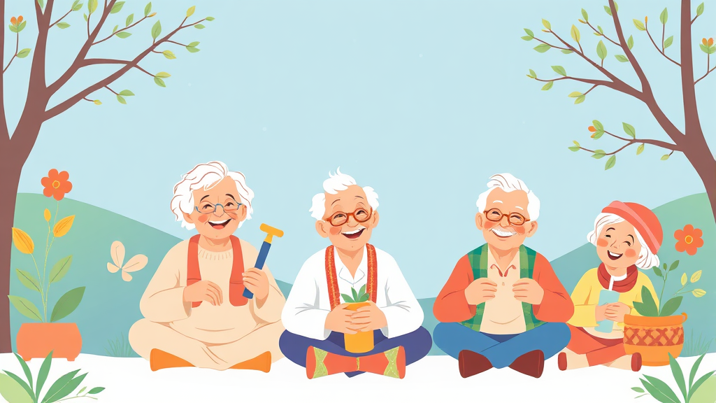 노인 일자리 사업이란? (illustration 스타일)