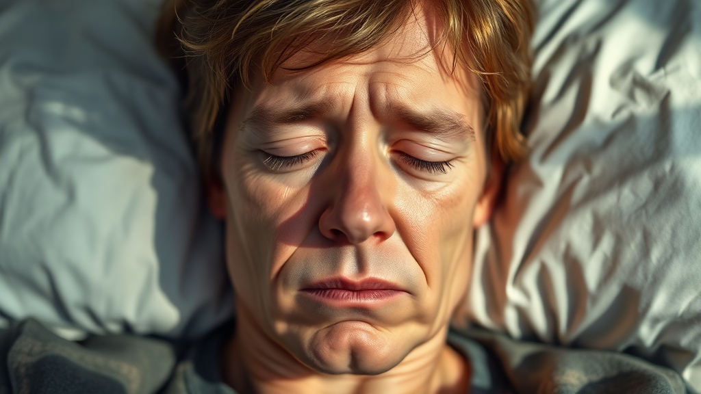 수면 부족, 건강에 미치는 영향 (realistic 스타일)