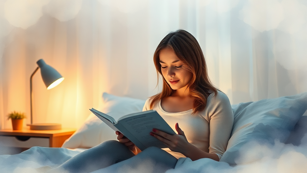 불면증 극복, 생활 습관 개선 (watercolor 스타일)