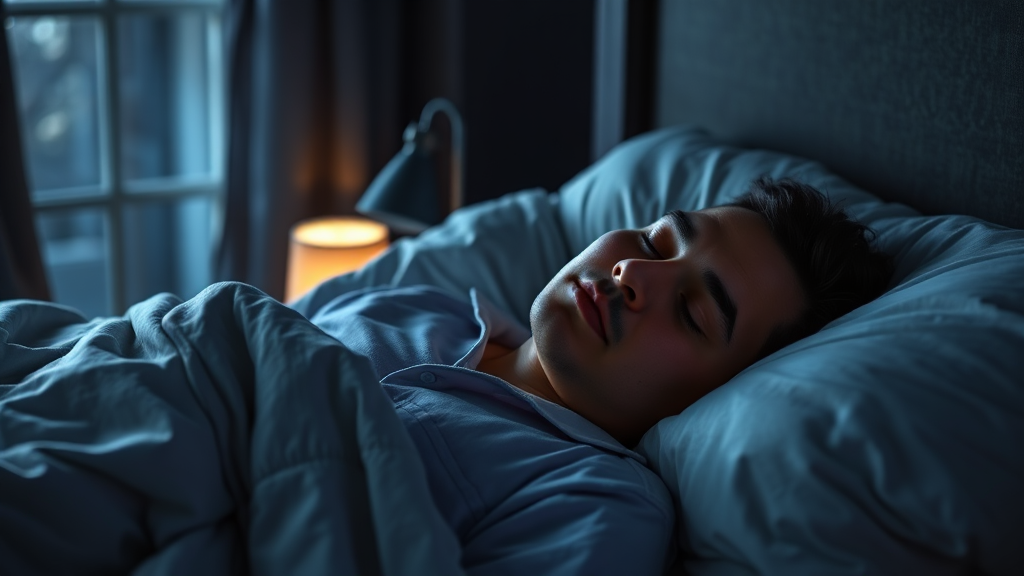 숙면 위한 수면 환경 조성 (realistic 스타일)