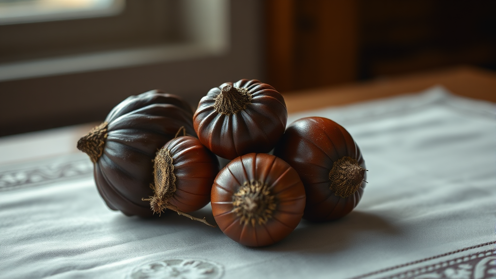 제사상 밤: 올릴 수 없는 종류 (realistic 스타일)