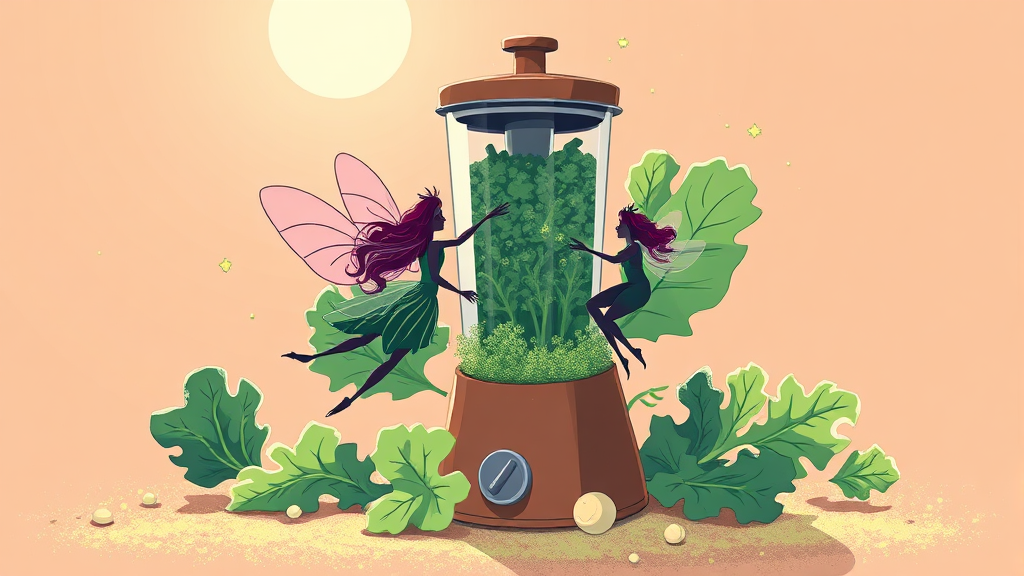 컬리케일 분말, 무엇? (illustration 스타일)