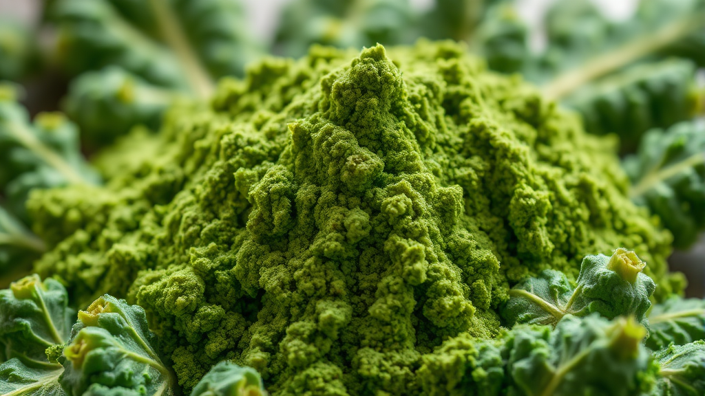 컬리케일 분말, 섭취 시 주의사항은? (realistic 스타일)