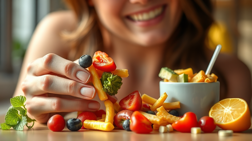 섭취량 조절, 성공의 Key! (realistic 스타일)