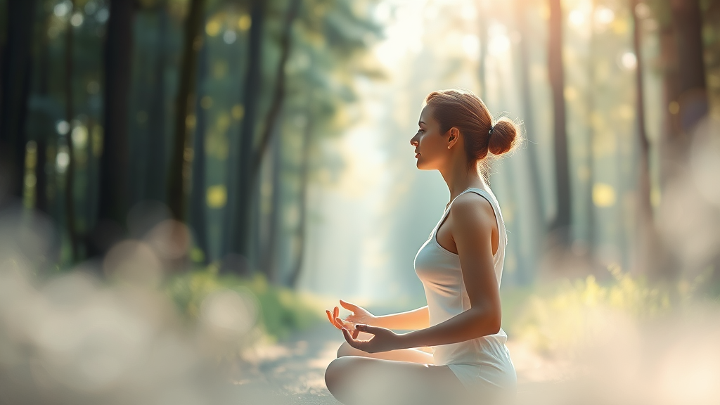 심리적 요인 극복 및 스트레스 관리 (watercolor 스타일)