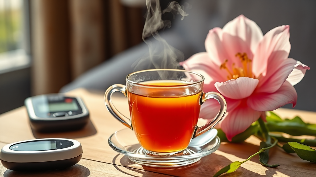 돼지감자차의 효능 (realistic 스타일)