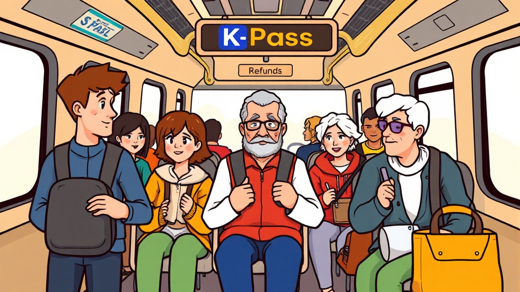 K-패스 대상별 혜택 비교 (cartoon 스타일)