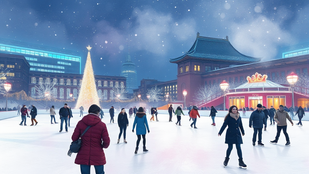 스케이트장 개장! (watercolor 스타일)