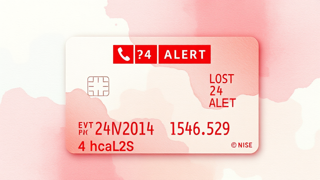 분실 시 즉시 신고 및 정지 (watercolor 스타일)