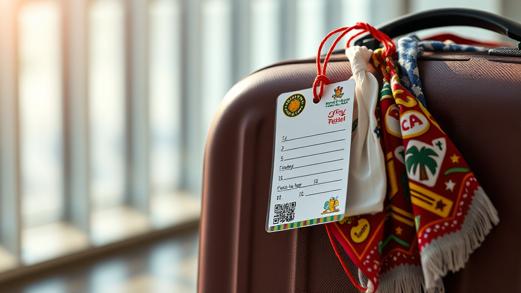 수하물 분실 방지 및 대비 (realistic 스타일)