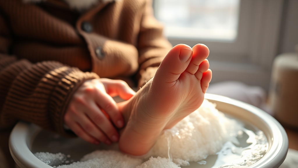 겨울철 관절통 자가 관리법 (realistic 스타일)