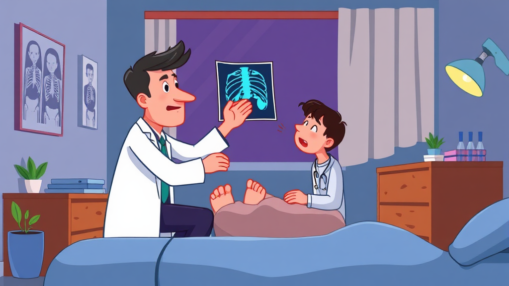 병원 방문이 필요한 경우 (cartoon 스타일)