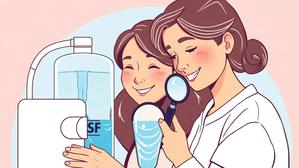 NSF 인증 마크, 어떻게 확인할까요? (illustration 스타일)